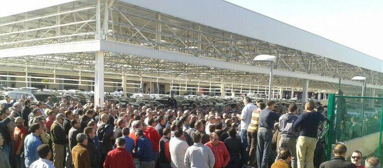 Asamblea del taxi en el aeropuerto de Málaga