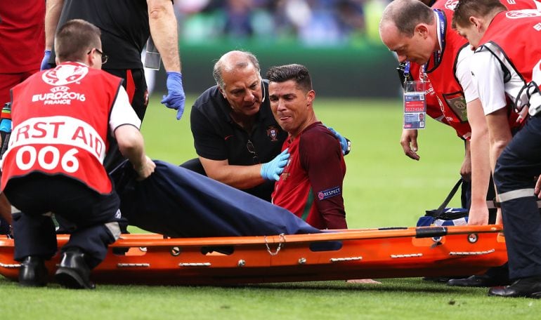 Cristiano Ronaldo, en la final de la Eurocopa.