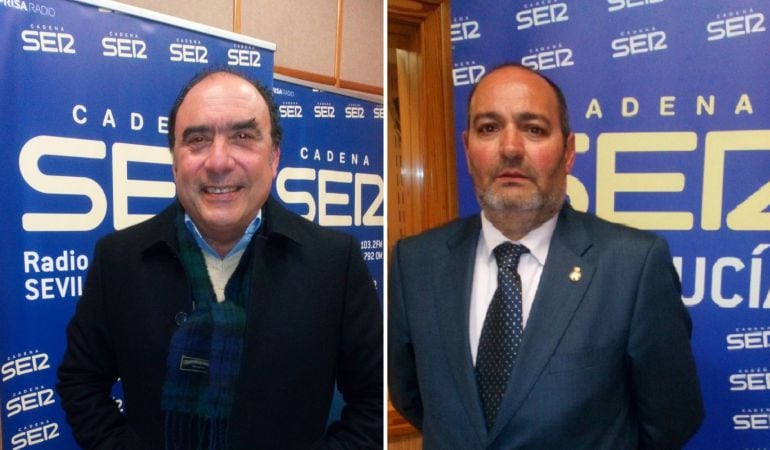 José María Flores Vargas, a la izquierda, y Antonio Moreno Santaella son los candidatos a hermano mayor en Los Gitanos