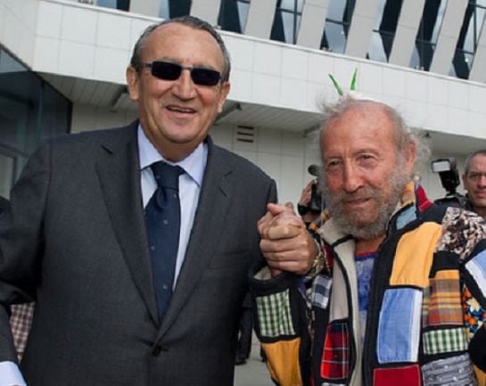 Carlos Fabra y Juan Ripollés en la inauguración del aeropuerto de Castelló el 25 de marzo de 2011