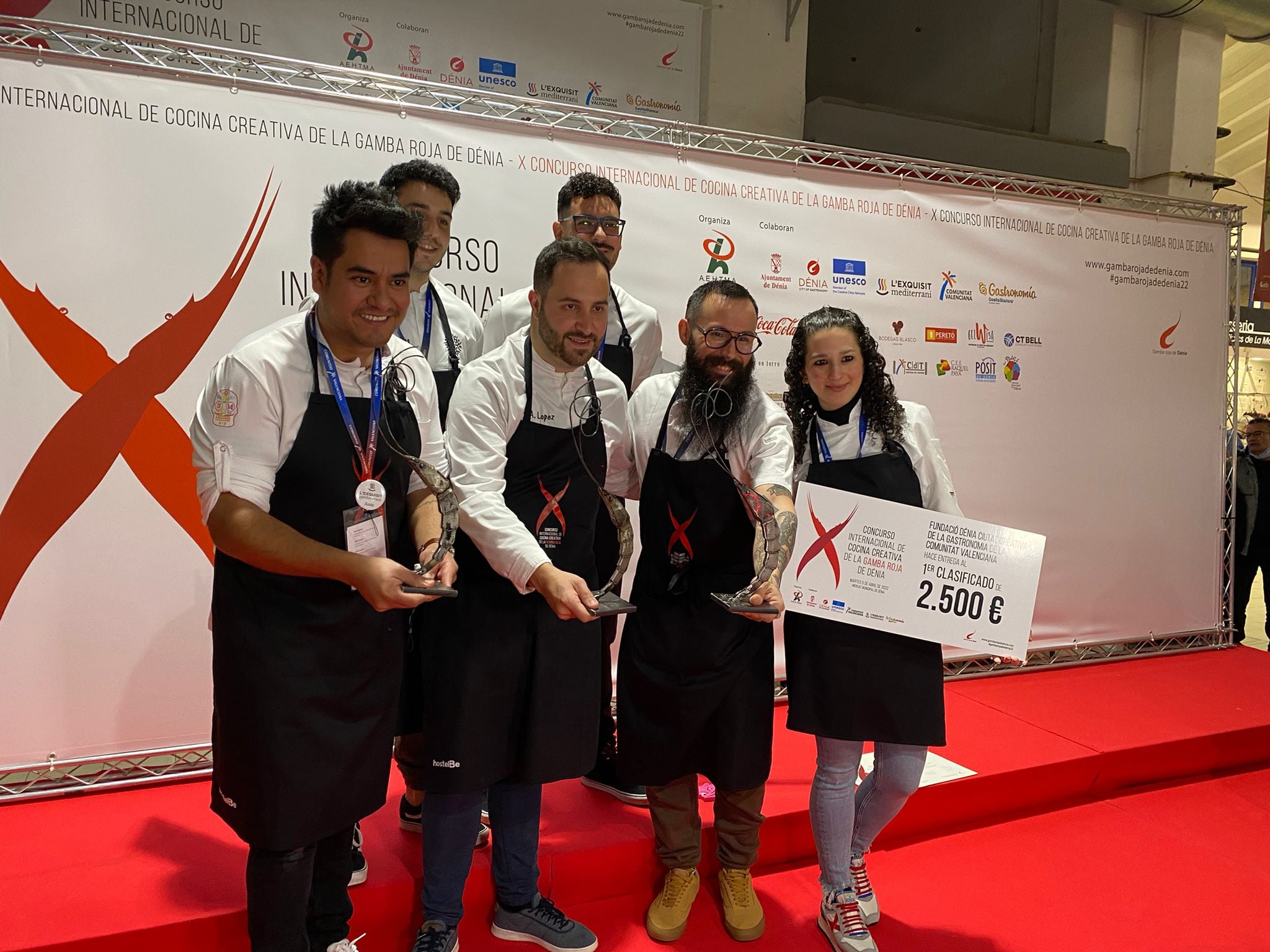 Palmarés del X Concurso Internacional de Cocina Creativa de Gamba Roja de Dénia.