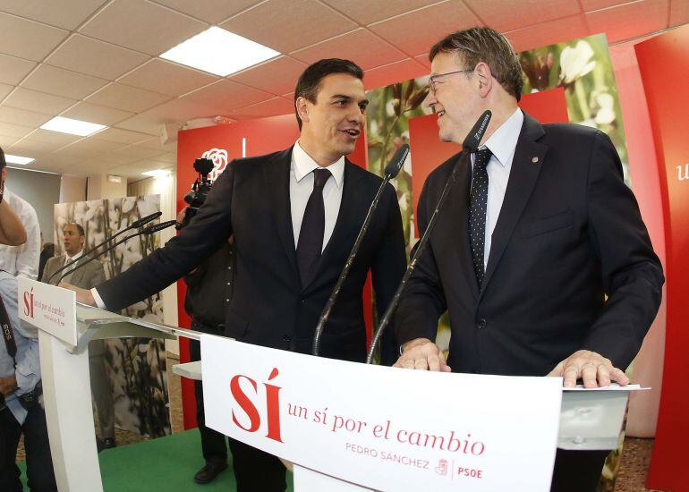 Foto de archivo de una de las visitas de Sánchez a la Comunitat en campaña electoral 