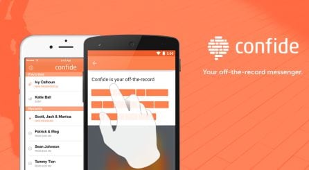 Confide permite enviar fotos, textos y documentos.