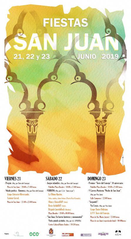 Programa de actividades de las fiestas del barrio de San Juan.