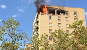 Explosión en un edificio de Madrid