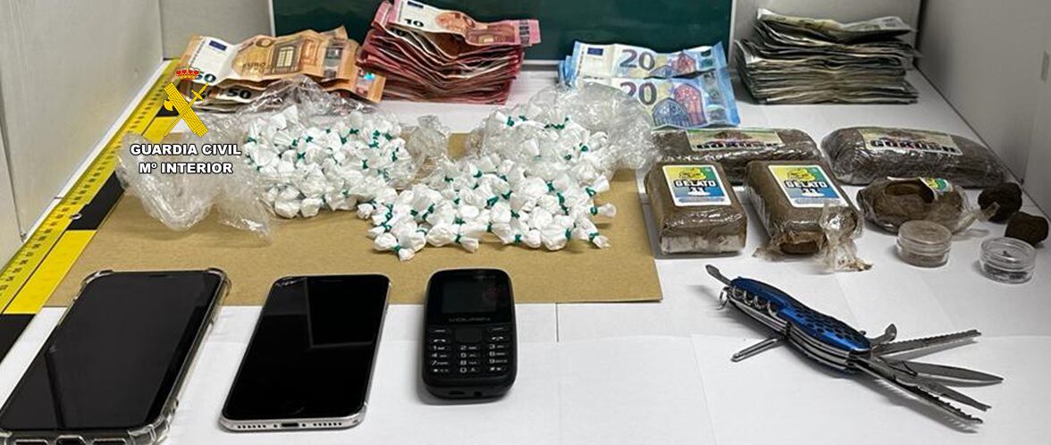 Imagen de la droga incautada