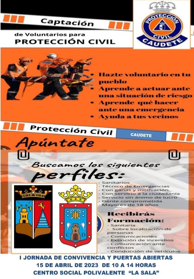 Cartel de la actividad del sábado en Caudete