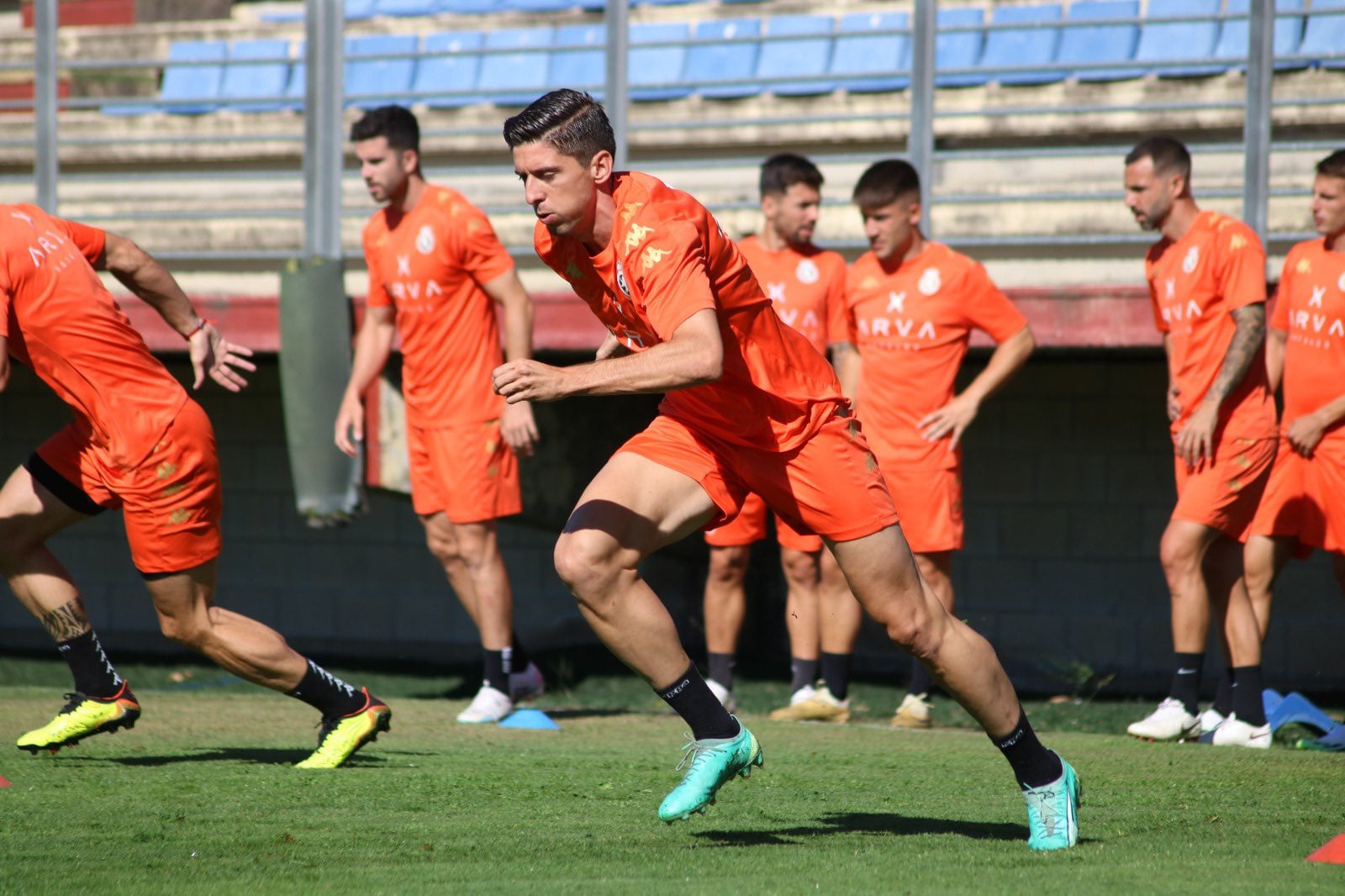 Jaume Pol en un entrenamiento con la Cultural.