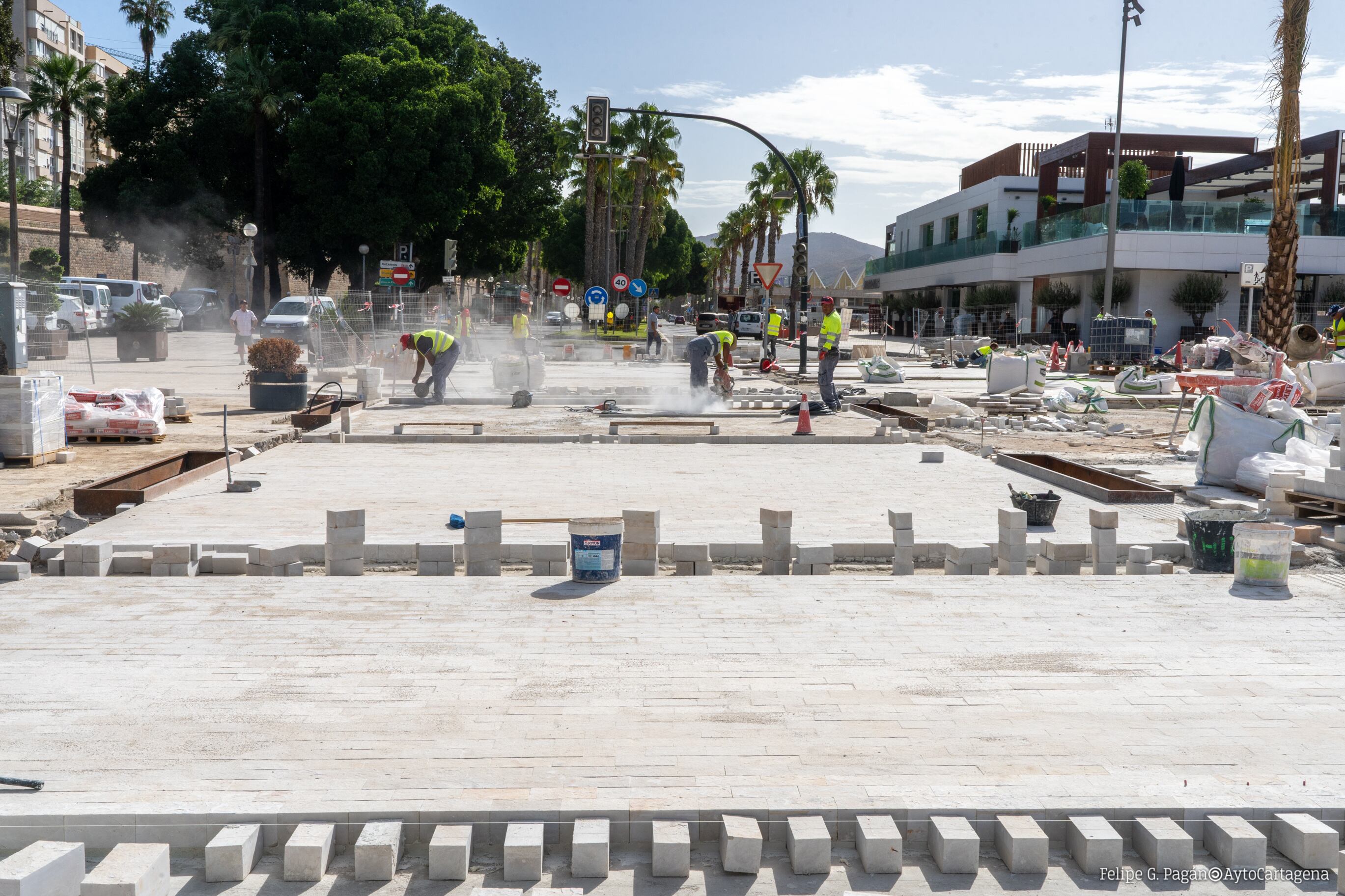 Obras en la fachada marítima del puerto cartagenero