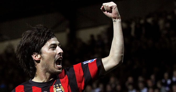 Silva celebra su gol ante el QPR