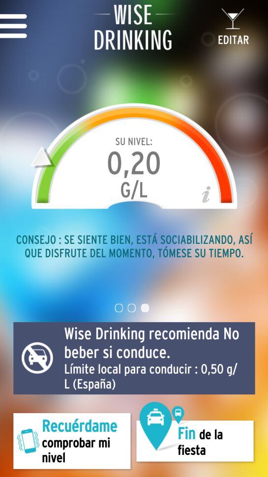 La interfaz de la aplicación.