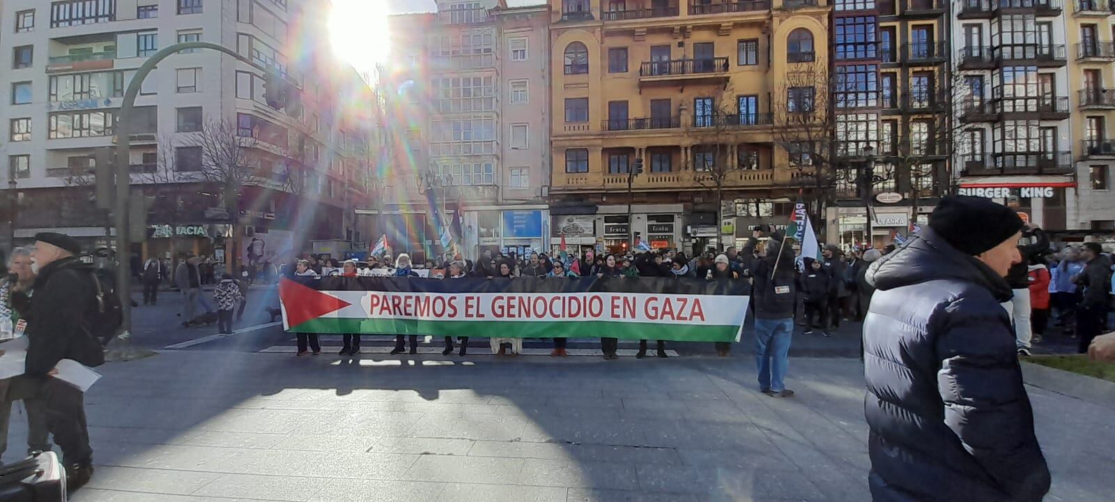 Manifestación de apoyo a Palestina en Santander.