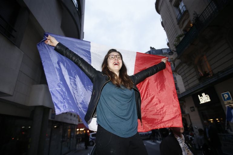 Votante del candidato de &#039;En Marche!&#039;.