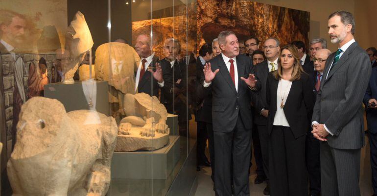 Día de la inauguración del Museo Íbero de Jaén con la visita del Rey, Felipe VI y la presidenta de la Junta de Andalucía, Susana Díaz.