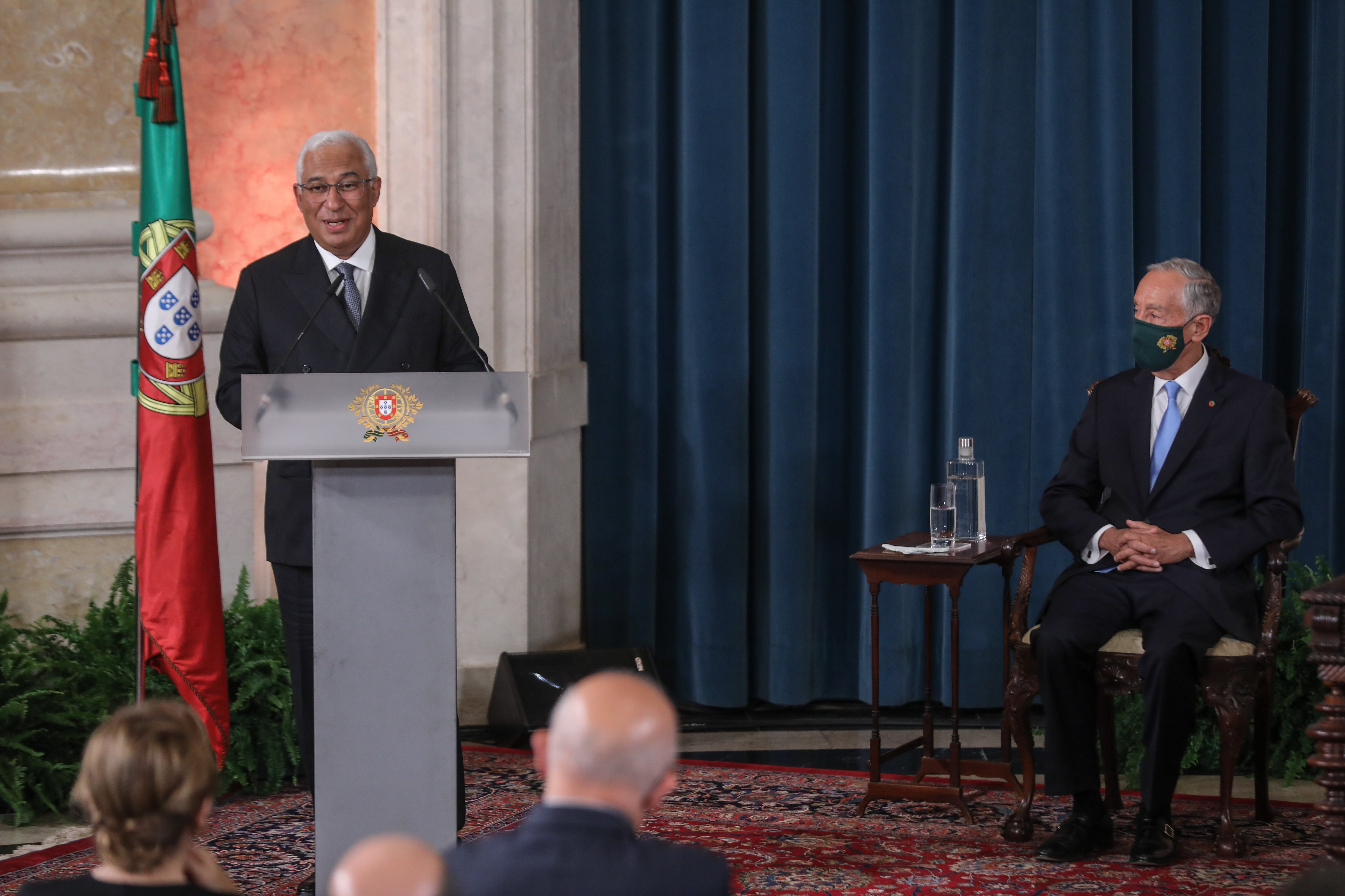 Antonio Costa durante su discurso después de tomar posesión del Gobierno portugués en Lisboa