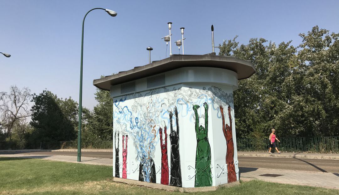 Imagen de archivo. Estación de medición de contaminación, en Valladolid.