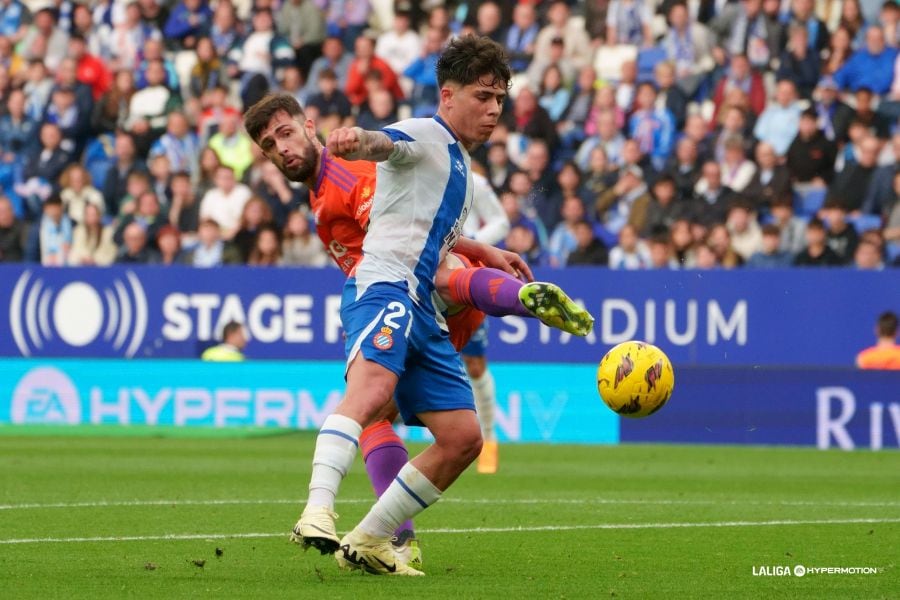 Melamed en el partido del Espanyol ante el Albacete.