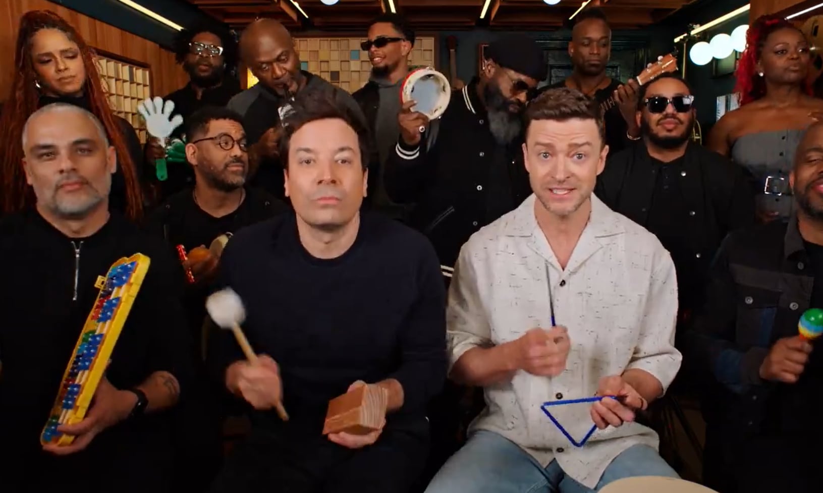 Justin Timberlake celebra su regreso a la música junto a Jimmy Fallon.