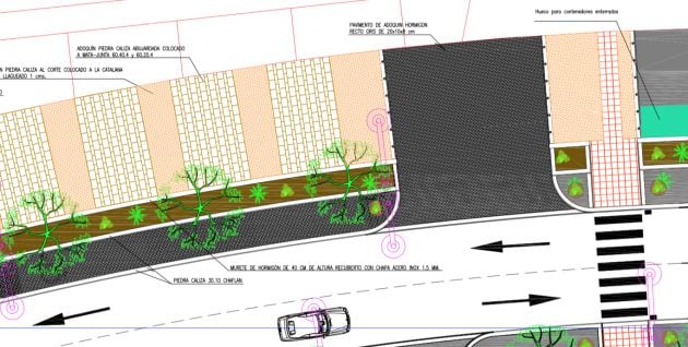 Plano del resultado de las obras que se acometerán en el canal de La Veguilla entre los tramos de la calle Norte y Seis de Junio