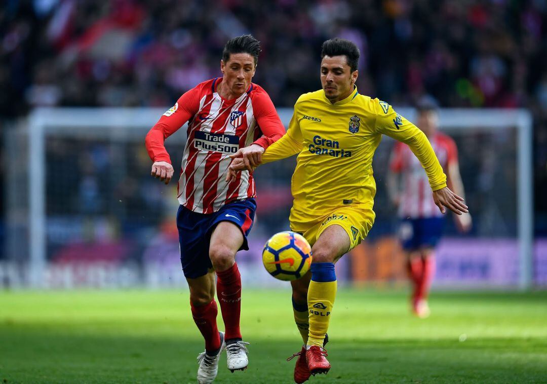 Ximo Navarro, durante un partido con la camiseta de la UD Las Palmas.