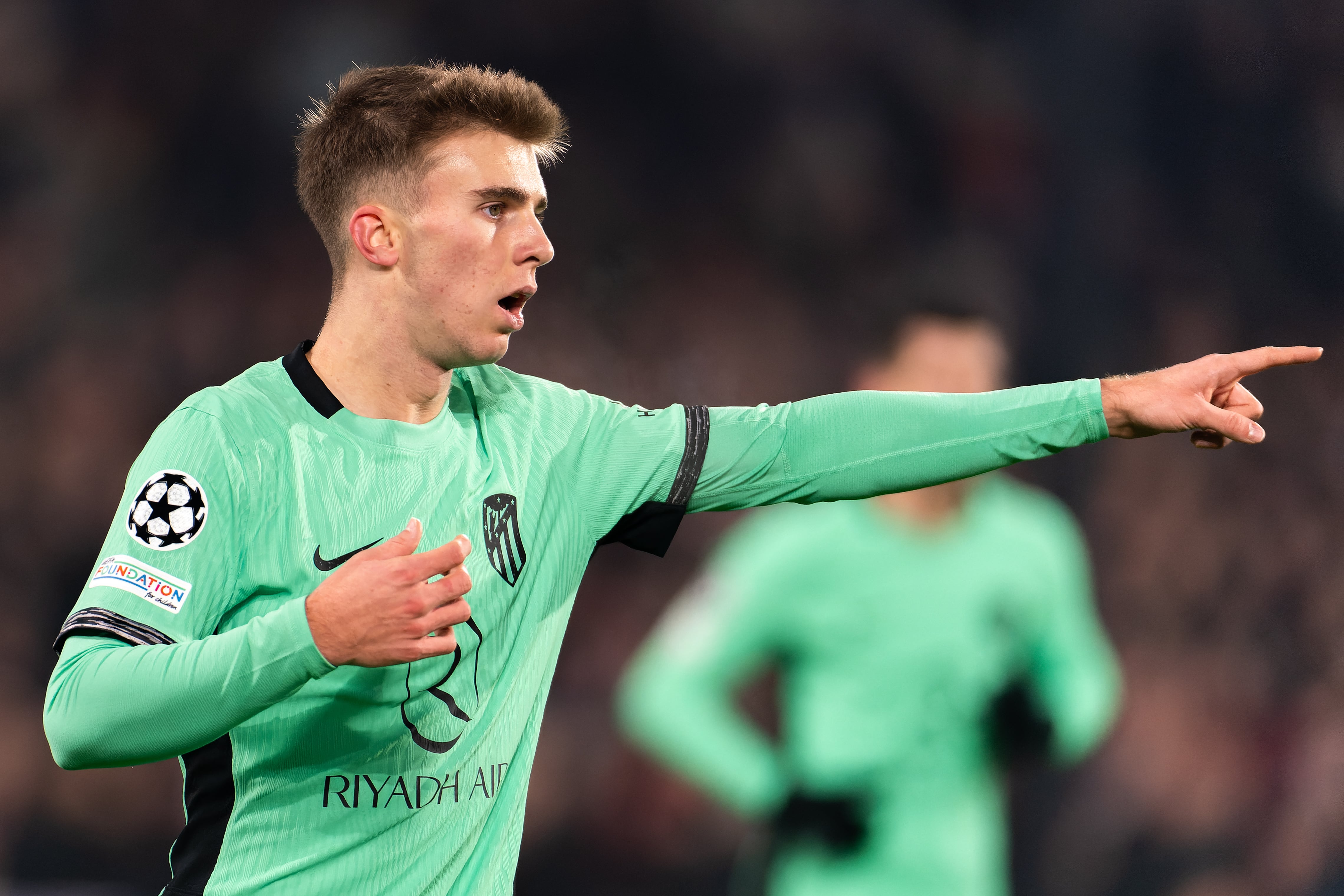 Pablo Barrios, durante el parrtido ante el Feyenoord