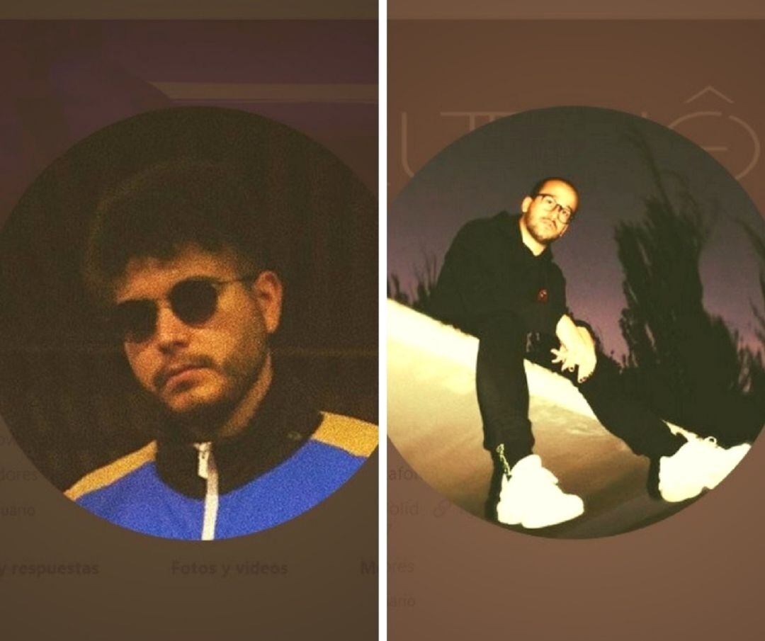 Los artistas arandinos, M. Brownie -Chema Briones- (i) y Disson -Álvar Alonso-.