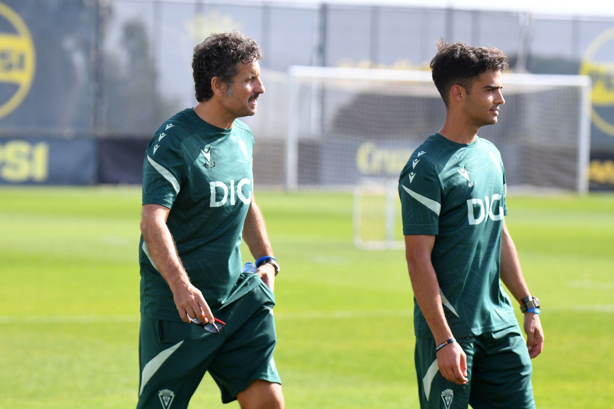 Imanol Idiakez en su primera jornada de trabajo con el Cádiz CF
