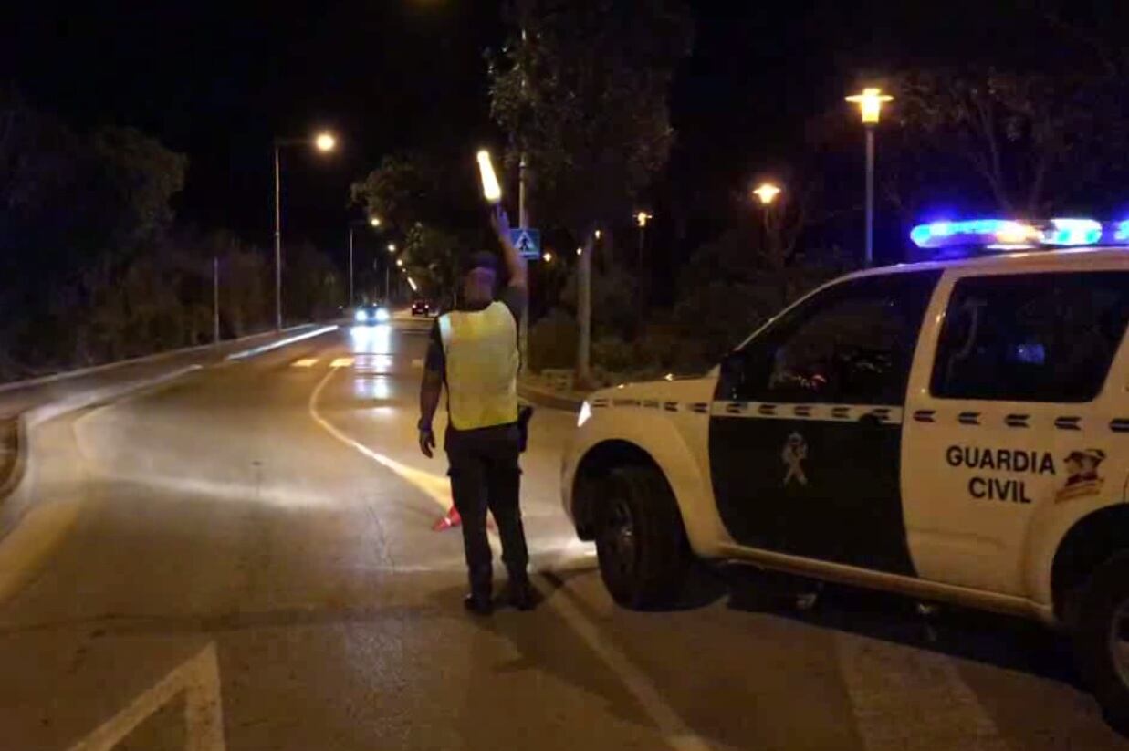 Imagen de archivo de un control de la Guardia Civil en Sant Antoni