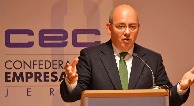 Sánchez Rojas en una acto de la CEC en Jerez