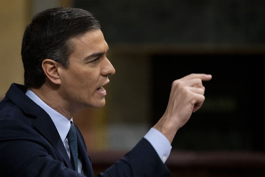Pedro Sánchez en el debate de investidura