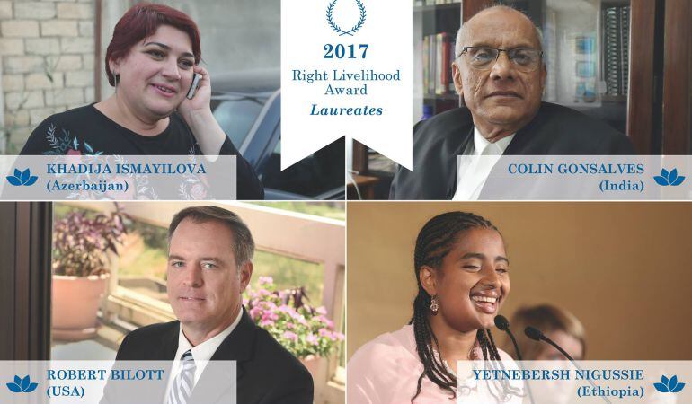 Los cuatros premiados con el Nobel Alternativo.