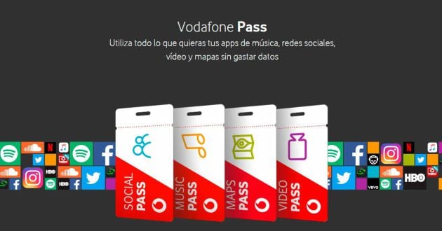 Vodafone ofrece Pass para utilizar apps de música, redes sociales, vídeo y mapas de forma ilimitada sin gastar datos.