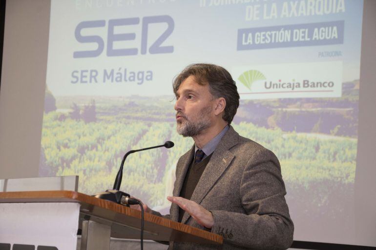 El consejero de Medio Ambiente, José Fiscal, durante la inauguración de la jornada organizada por SER Málaga