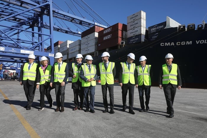 Un momento de la visita