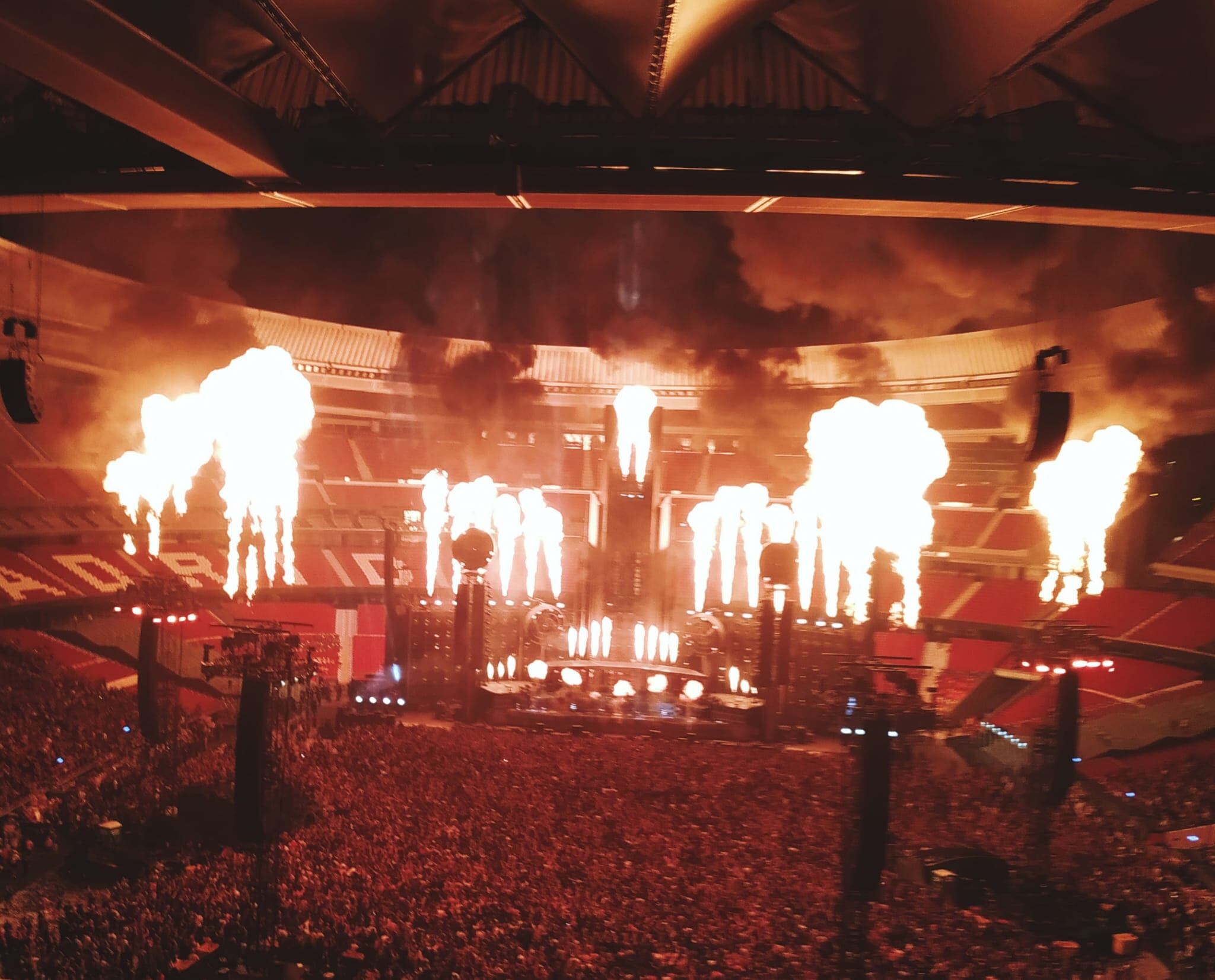 Fuego en el concierto de Rammstein en el Civitas Metropolitano