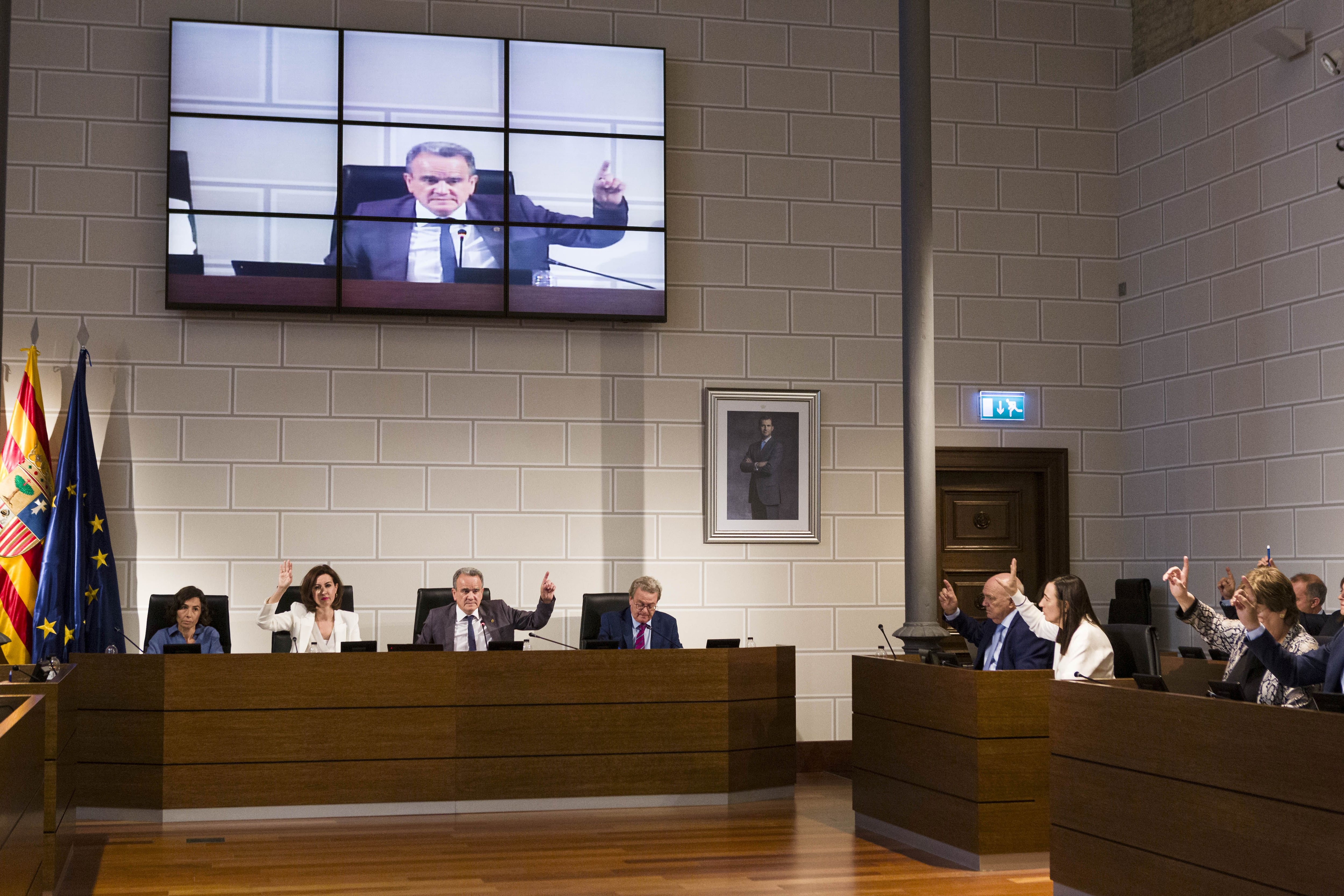 Pleno de la Diputación de Zaragoza donde ha ha aprobado el plan unificado de subvenciones 2024