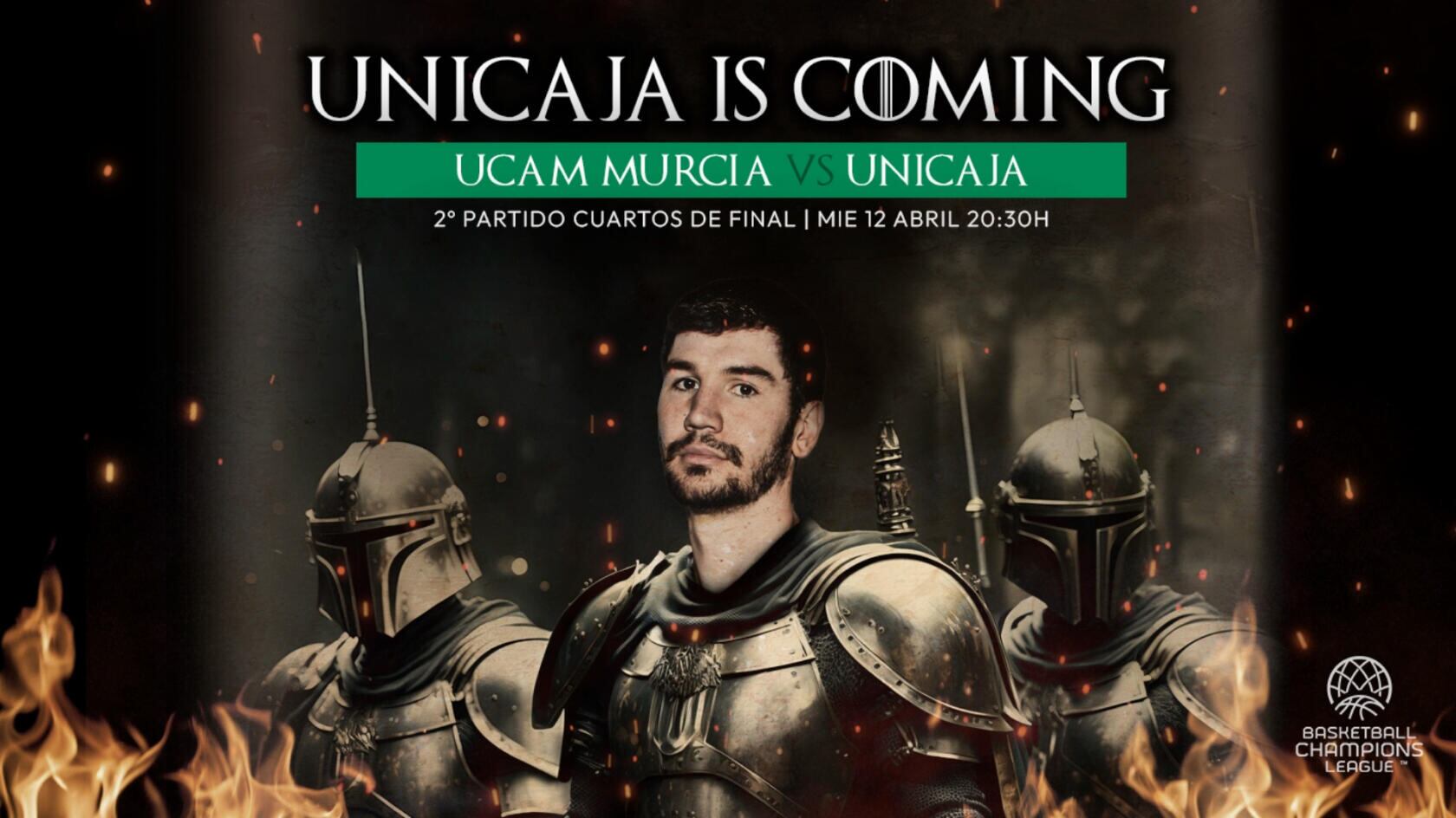 El Unicaja se la juega mañana ante el UCAM Murcia en los cuartos de final de la BCL