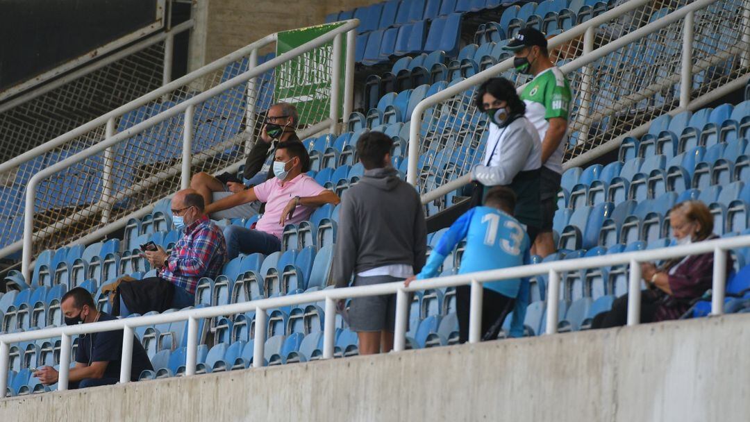 Una de las gradas abiertas de El Sardinero durante uno de los amistosos de pretemporada