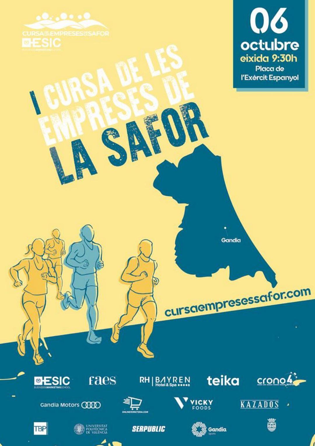 Cartel de la I Cursa de les Empreses de la Safor