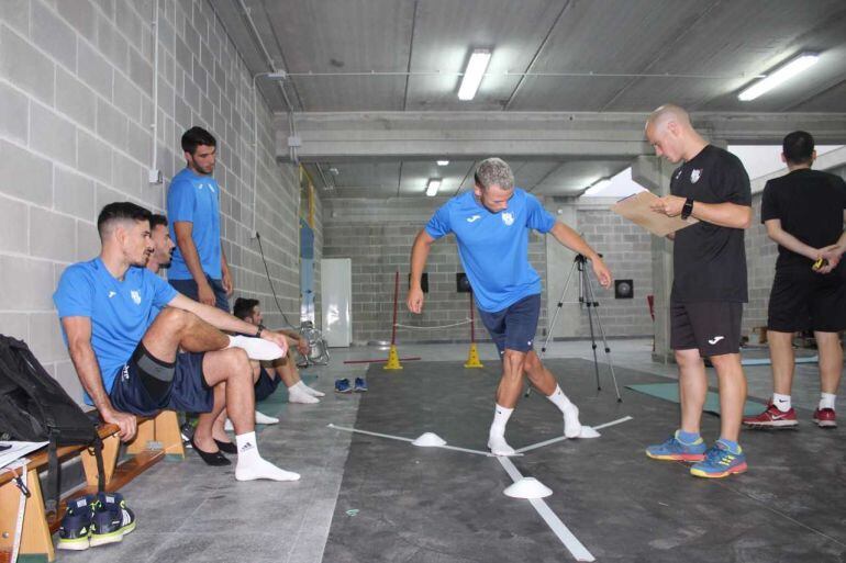 La plantilla celeste ya trabaja en Santo Domingo.