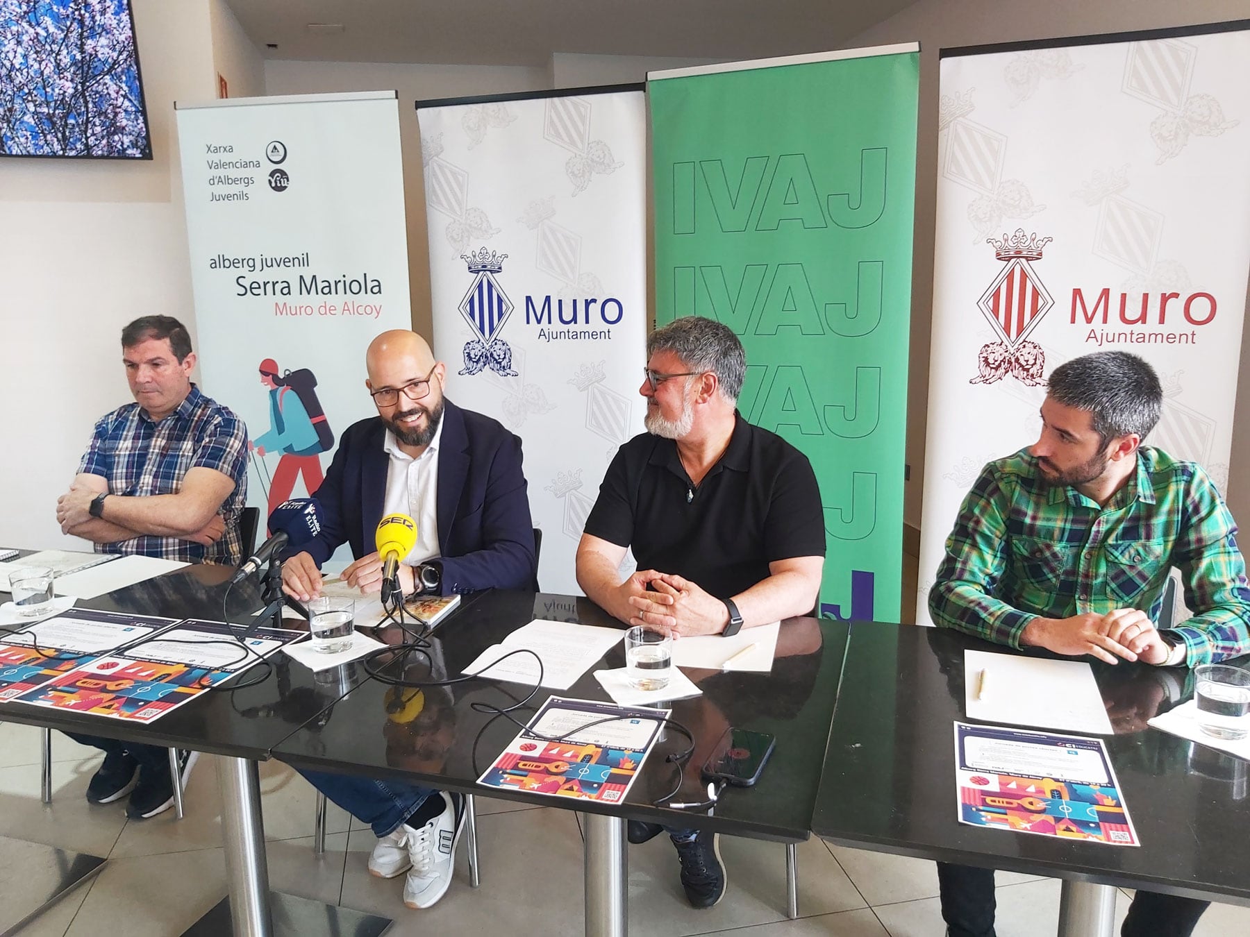 Manuel Yanguas, Vicent Ripoll, Vicent Molina y Fran Medina, durante la rueda de prensa de presentación de esta actividad