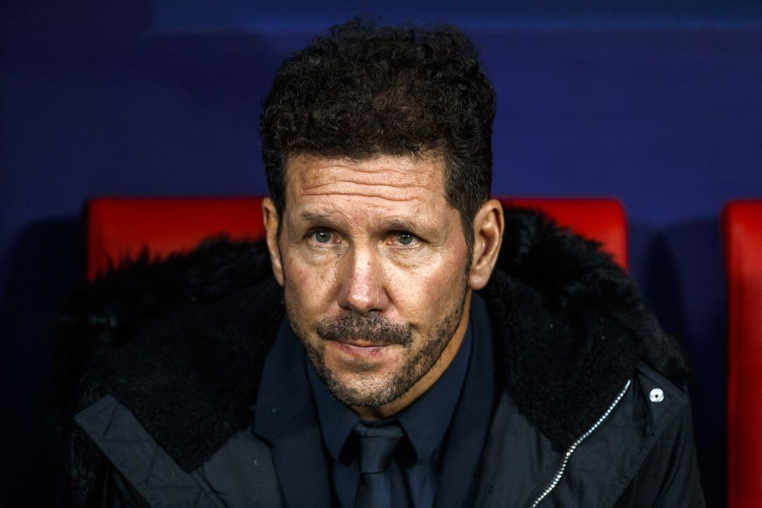Simeone durante un partido de Liga.