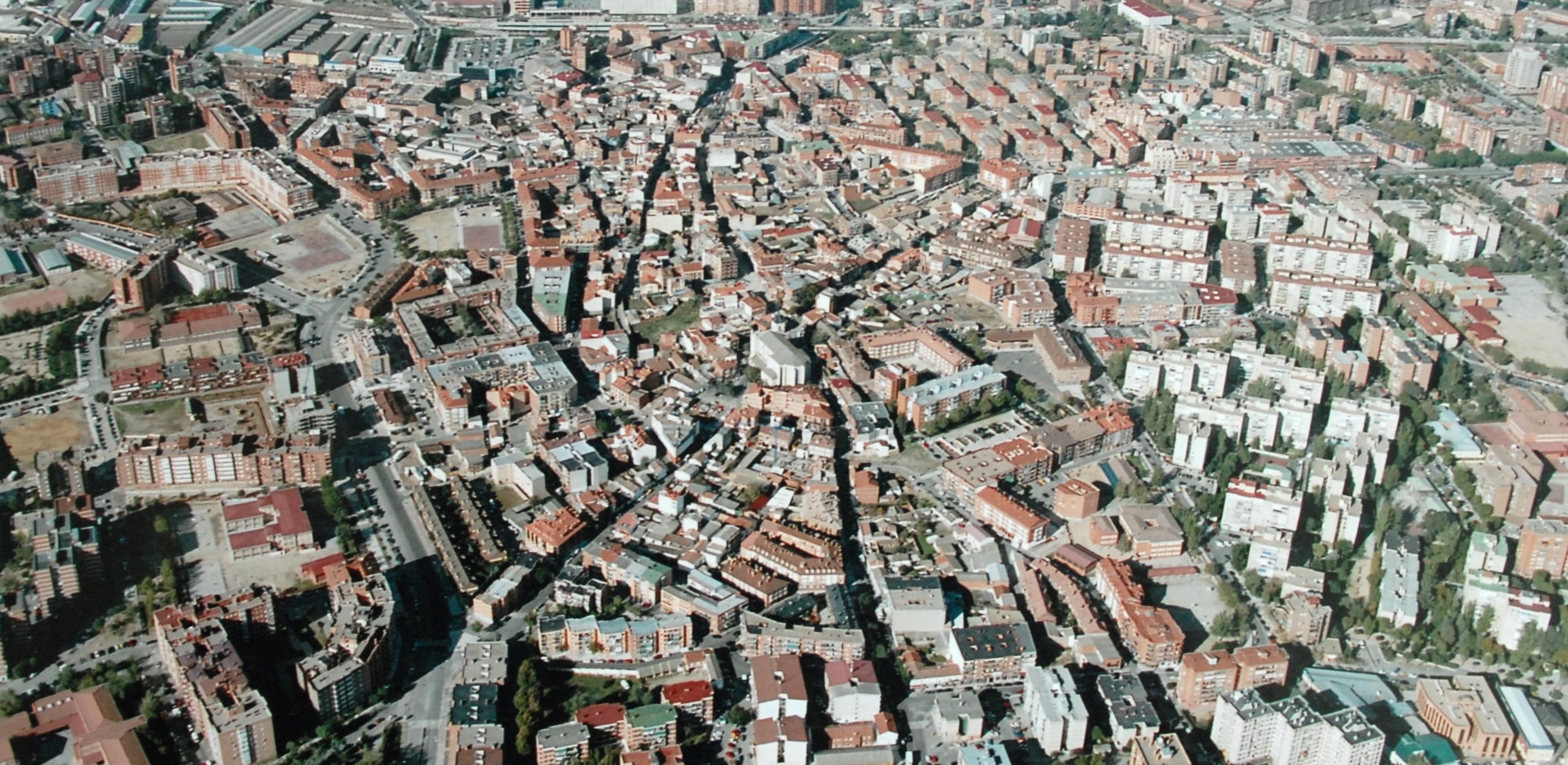 Imagen aérea de las calles afectadas por la ZBE de Fuenlabrada