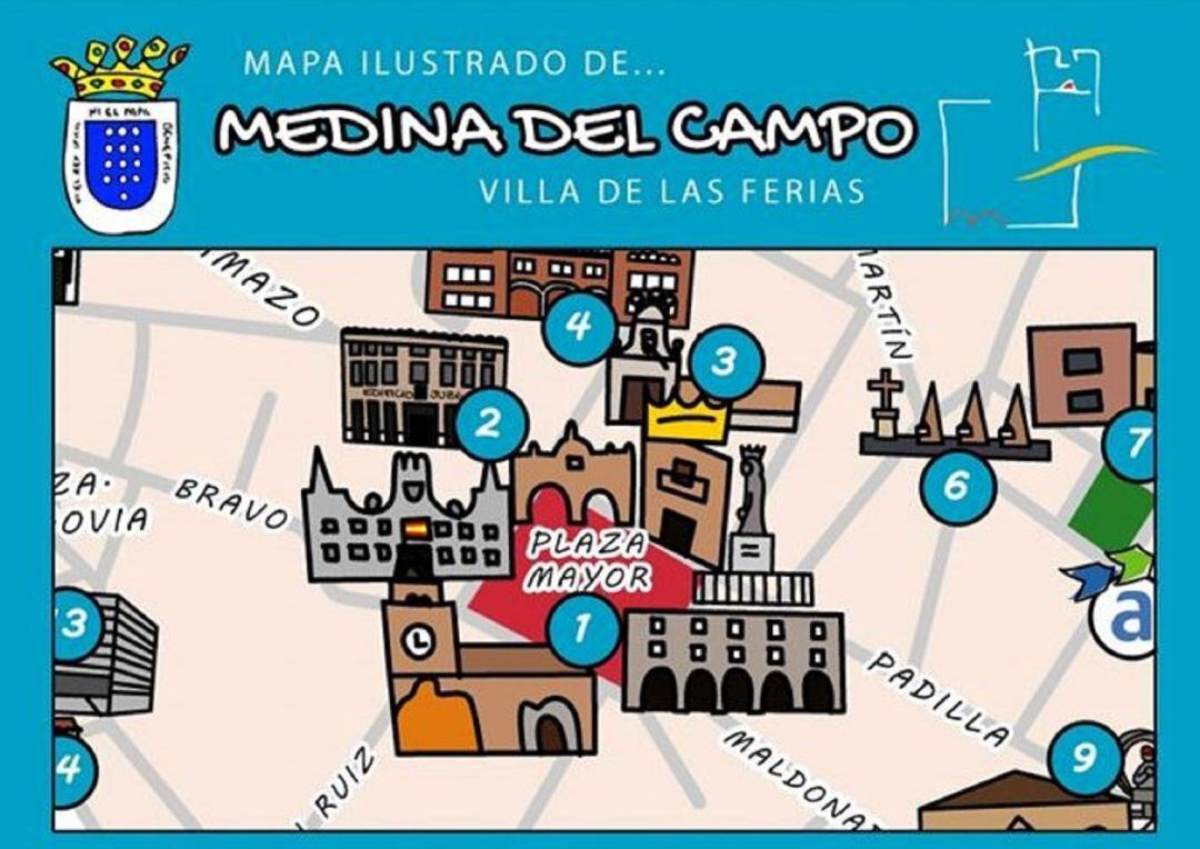 El ilustrador Jesu Medina presenta un nuevo plano de Medina del Campo