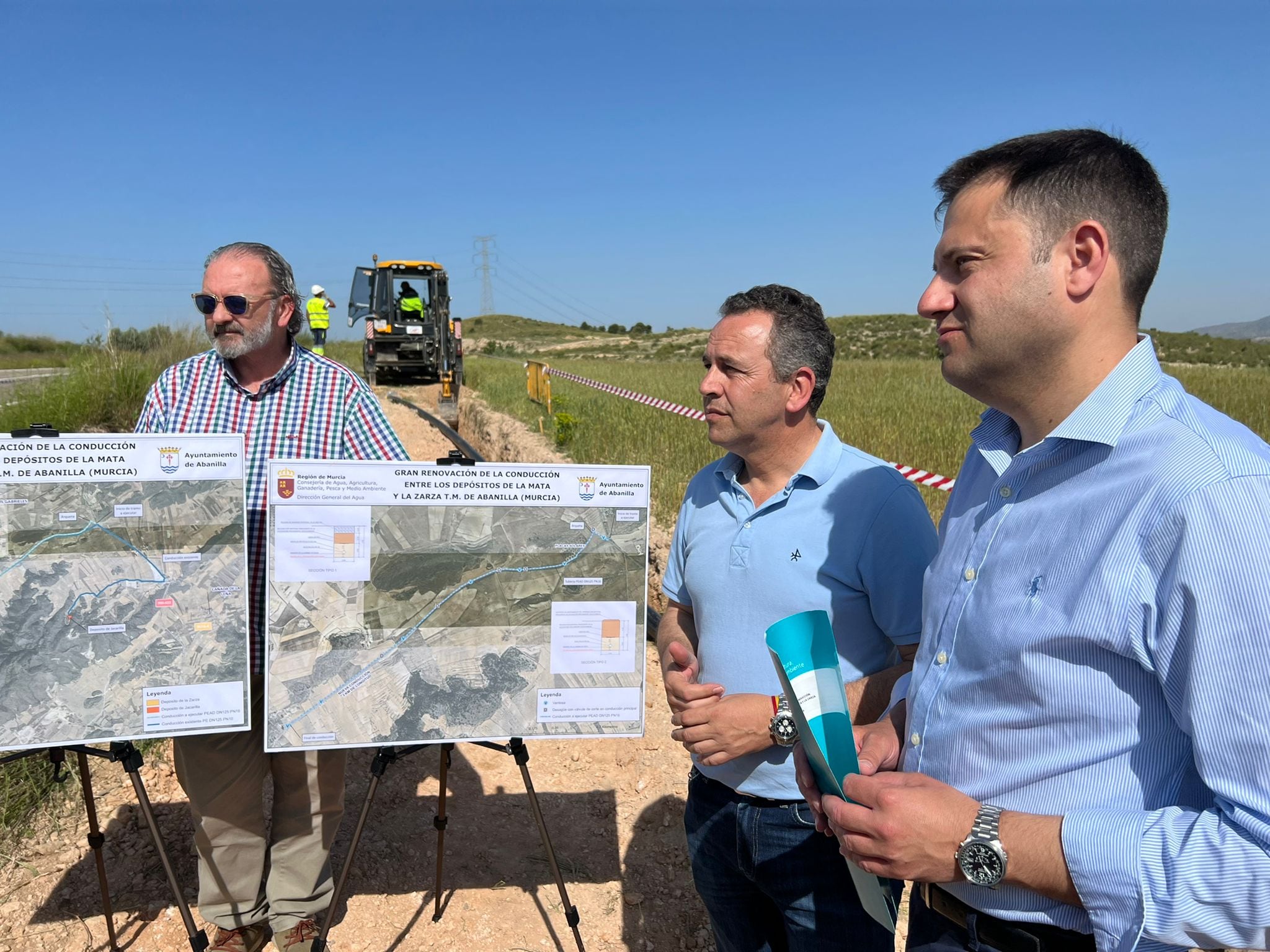 Obras de mejora de la red de agua potable en La Zarza (Abanilla)