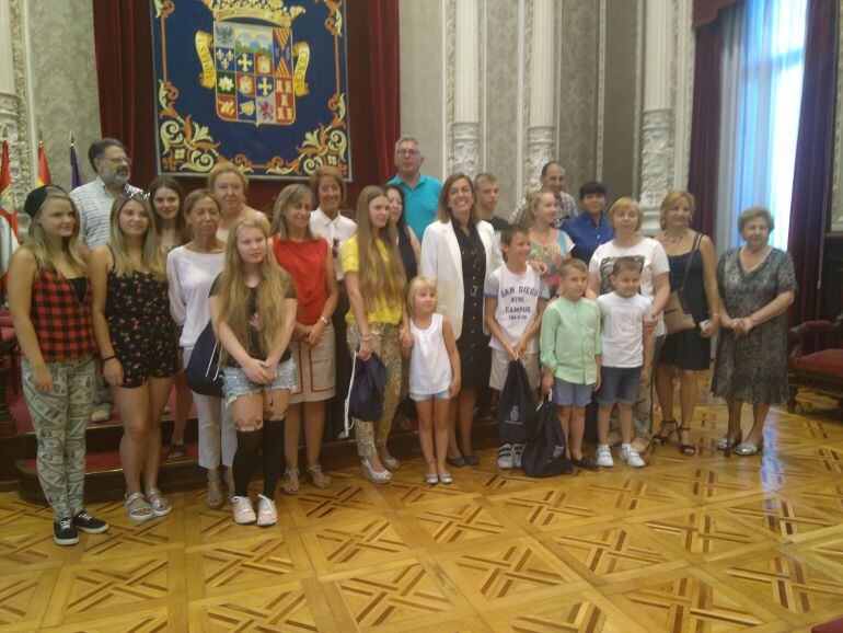 Niños rusos recibidos en la Diputación Provincial de Palencia