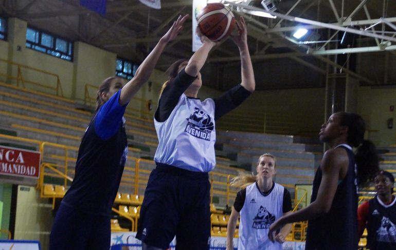 Imagen del entrenamiento de ayer en el pabellón de Würzburg.