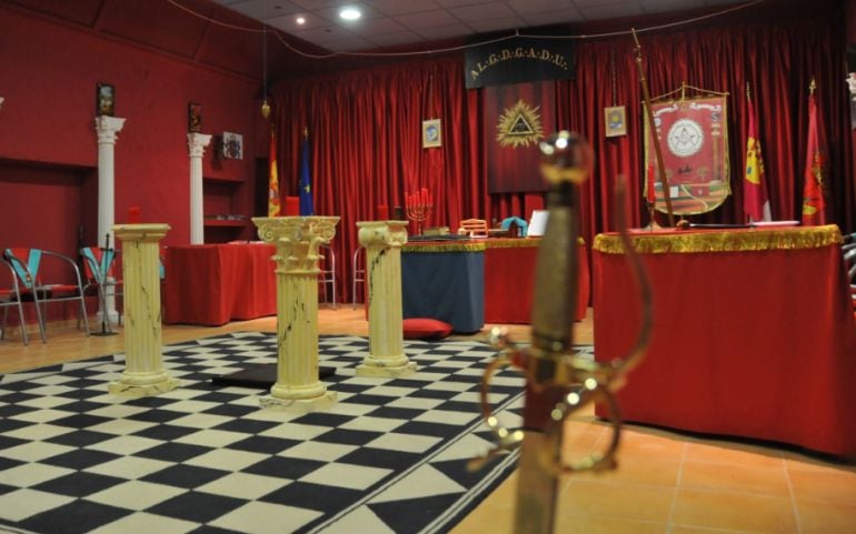 Imagen del Salón del Templo de la Logia de San Juan de los Llanos de Albacete