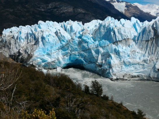 Vista del glaciar este 8 de marzo de 2016.