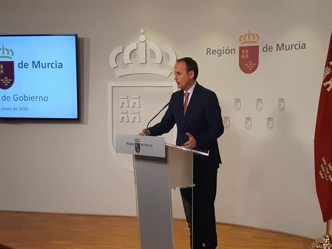 Javier Celdrán, en la rueda de prensa 